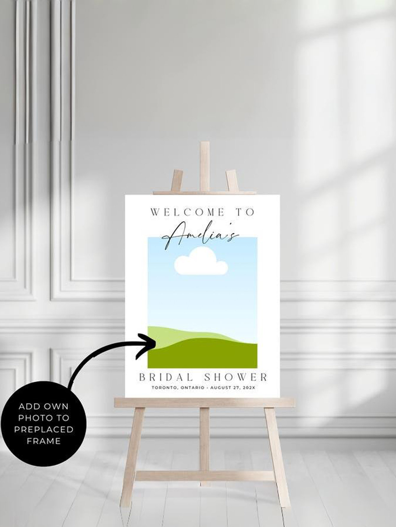 Customizable Photo PVC Party Welcome Sign